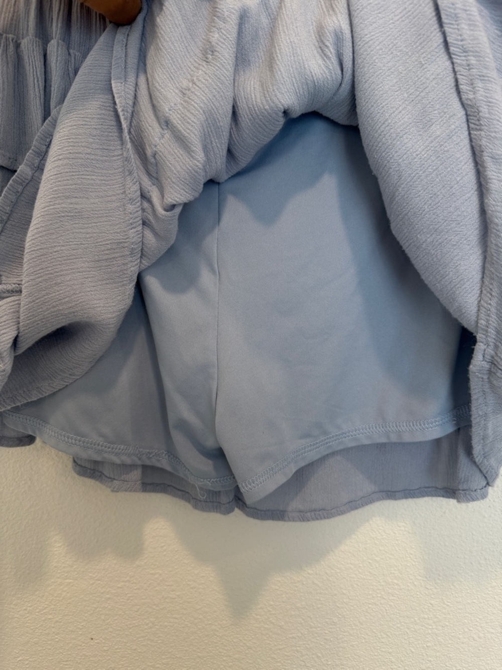 Hollister Light Blue Tiered Ruffle Mini Skort - Picture 4 of 4